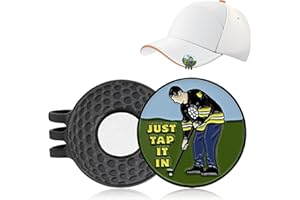 TWOBUD Golf Hat Clip Marker with Magnetic Ball Funny Ball Markers Holder for Putting Green Hats Decorations 304 Stainless Steel Novelty Birthday Gift for Men Women Golfer Fan