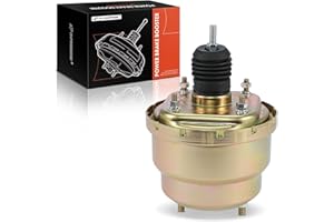 A-Premium Vacuum Power Brake Booster Compatible with most Street Rods, Hot Rods, Muscle Car, Trucks and Vans, 7 Inch Dual Diaphragm, Without Master Cylinder, Replace# PB7537