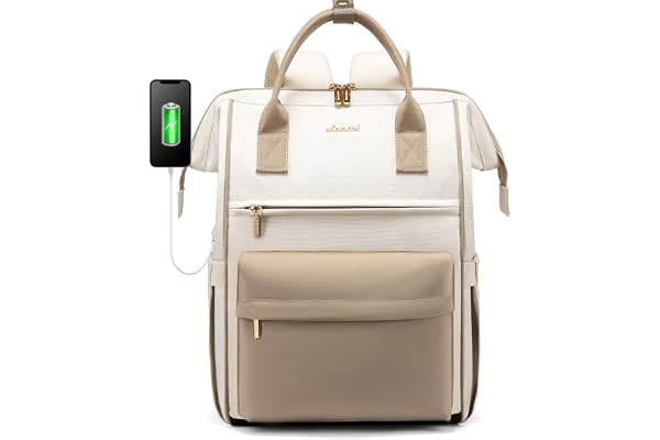 LOVEVOOK Sac a Dos Femme, 15.6 Pouces Sac à Dos Ordinateur Portable Voyage, Sac Travail Antivol pour Ordi Pc Etanche, Travel Backpack Pakkable pour Voyage Loisir Travail Affaire École College Kaki