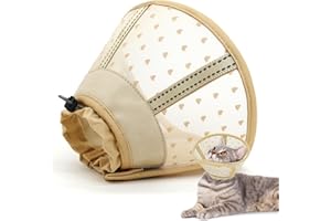 Supet Soft Cat Cone Collar, Air Mesh Pet Recovery Cone After Surgery to Stop Licking, Adjustable Elizabethan Collar Alternative for Small Kitten (S)