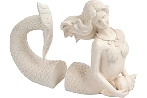 Creative CO-OP Crème Résine sirène Serre-Livres