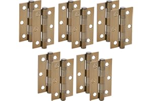 HUNTA HANDLEZONE® Door Hinges 5 Pairs 76mm / 3 inch Ball Bearing, with Screws - Antique Bronze