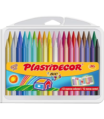BIC 12 Lápis de Cera Plastidecor Kids - LP Fonsecas BIC 12 Lápis de Cera Plastidecor Kids - LP Fonsecas