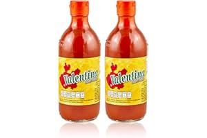 Mexican Sauce Hot / Spicy / Sauce épicée – Valentina Salsa Picante (lot de 2) – 370 ml chacun, sans gluten, faible fat et faible sugar, Viva México Collection by Mexhaus