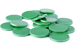 OTWIS PLASTIK Chip da 1 Euro per carrello per la spesa in 7 colori, utilizzabili anche come monete da gioco, Plastica, Sattgrün, 100 Pezzi