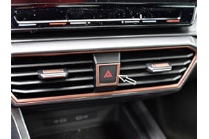 autoCOVR Cubierta de acero para Cupra.Leon/Formentor | Color estilo COOPER – Cubre interruptor luces de peligro | 1 pieza inoxidable V1 V2 VZ1 VZ2 VZ3 VZ5 VZ Veloz Edition Leon Accesorios Tuning