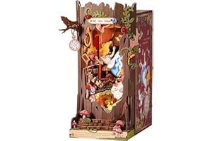 ROBOTIME Book Nook Booknook, Diorama Casa Miniatura para Montar, Booknok Decoración del Hogar, Nookbook Manualidades Regalos para Adultos Adolescentes Mujeres(Fall into Wonder)