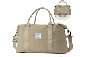 HYC00 Bolsa de Viaje Mujer Hombre Bolsa de Gimnasio Bolsa de Deporte con Bolsillo Mojado, Bolsa Deportiva Bolsa Viaje Mujer fin de Semana Bolsa Fitness Bolsa Hospital Bolsa de Mano,Albaricoque Lechoso