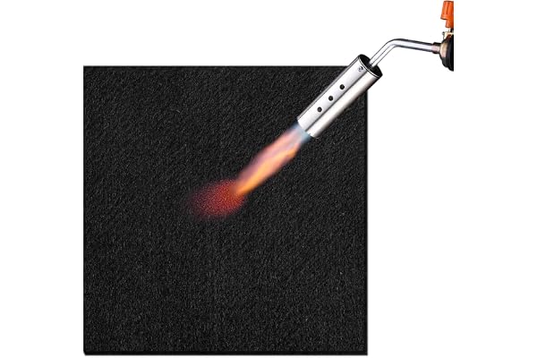 Brandsäkert underlag 30 x 30 cm, kolfilt värmeskyddsmatta värmebeständig upp till 982 °C, brandskyddsmatta, brandsäker matta för grill, svetsning, eldskål, öppen spis, gräsmatta, camping