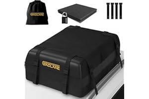 GADLANE Sac de toit étanche 4,5 m³ pour voitures avec/sans porte-bagages, antidérapant, 4 crochets robustes, serrure à combinaison, sac de rangement