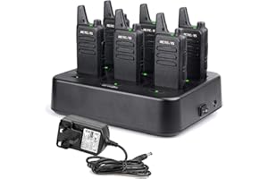 Retevis RT622 Walkie Talkies, Portable Walkie Talkies for Adults, Durable and Rugged, 6 Way Charger, VOX, PMR446 2 Way Radio Professional for Hospitality, Restaurants, Schools (6 Pack, Black)