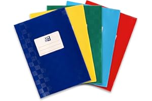 ELBA Oxford Okładka na zeszyt A5, łyk, z etykietą, 5 kolorów, 5 sztuk