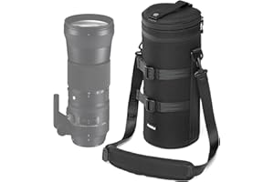 AMBITFUL Kleine Objektivtasche 125×290mm - Wasserdicht Staubdicht Stoßfest, Dicke Polsterung für DSLR/Spiegellose Objektive (Sony Nikon Canon Fujifilm Tamron)