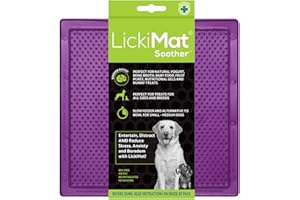 LickiMat Classic Soother, Dog Feeding Mat for Boredom and Anxiety Relief, Ideal for Food, Treats, Yoghurt or Peanut Butter, Dog Lick Mats, Fun Alternative to a Slow Feeder Dog Bowl, Purple