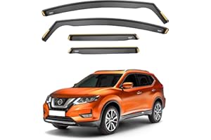 ISPEED Wind Deflectors For Nissan X-Trail MK3 T32 2013-2021 4-pc Tinted Wind Deflectors/Sun Visors/Rain Shield/Wind Shield - In Channel Type