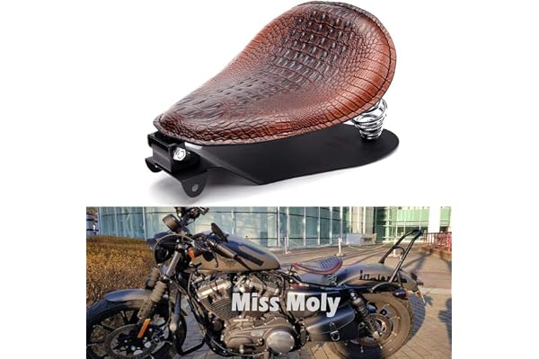Moto Selle Bobber, Crocodile Moto Solo de Selle pour Sportster XL1200 883 48 Dyna Softail Custom