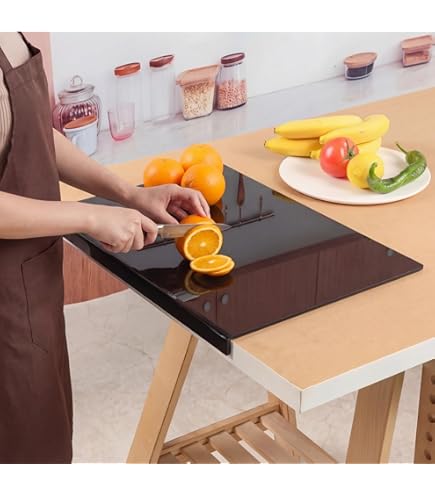 Onzichtbare snijplank, 2023 NIEUWE doorzichtige snijplank voor keuken, acryl antislip transparante snijplank met lip voor aanrecht beschermer thuis restaurant (kleur: 35 x 45 cm