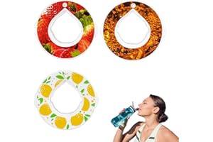 MOVSTRIKER 3 Pcs Flavour Pods Pack, Creative Water Bottle Pods Air Fruit Scented Flavouring Taste Pods, 0 Calories | 0 Sugar | BPA Free Cola Lemon Strawberry for Flavouring Water Bottle
