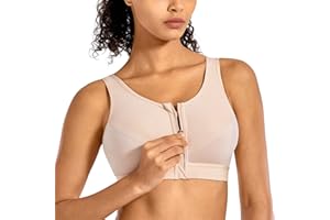 SYROKAN Damski Zamek Błyskawiczny Z Przodu O Dużej Sile Oddziaływania Bezprzewodowa Bluza Typu Racerback Z Wysokim Wsparciem W Staniku Sportowym Z Przodu