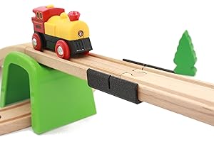 Locorico - 4 Raccords de Pont pour Train en Bois (4 Raccords)