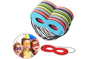 MAKFORT Lot de 12 masques super héros pour cosplay, enfants, anniversaire, fête, Noël, Halloween, feutre, avec cordon élastique