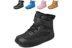 Boys Girls Winter Boots Warm Snow Boots Kids Walking Ankle Boots Cold Weather Shoes