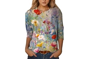 WILLBEST Hauts Tuniques Femmes pour Leggings Habillés à col en V et à col en V pour Femmes Je Peux Vente Flash Haut Femme Ete Fluide Ample Vetement Femme Chic Vêtements Imperméables Femme Chemise Bla