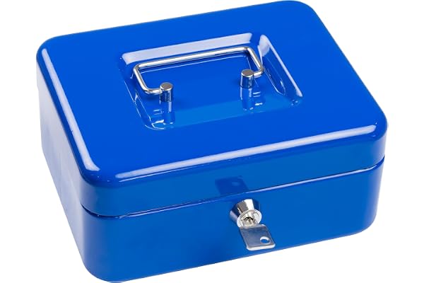 Sax NOUVEAU !!! Caissette à monnaie SAX 20x16x9 cm, 5 compartiments pour pièces de monnaie, BLEU
