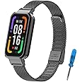 SenMore Beautiful Strap Compatible with Xiaomi Redmi Smart Band Pro Bracelet,Replaceable Stainless Steel Strap Redmi Smart Band Pro Metal Strap