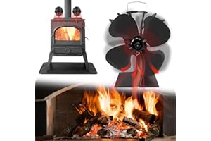 LZQ Fan tlenek glinu, certyfikat CE ROHS 4 Blade Stove Fan, zasilany energią cieplną, niski poziom hałasu i przyjazny dla środowiska, do kominka, pieców na drewno