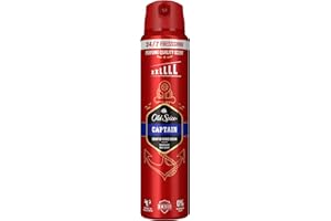 ‎OLD SPICE Old Spice Captain Deospray für Männer 250 ml, 24/7 Frischhh bei täglicher Anwendung, Langanhaltender Duft in Parfumqualität, Schutz vor Gerüchen, Ohne Aluminiumsalze, Unsichtbar auf Schwarz und Weiß