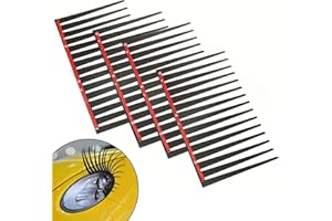 EQLEF Car Eyelashes, 4 pcs Car Headlights Stickers Black Car Eyelashes Car-Styling Decorative Sticker