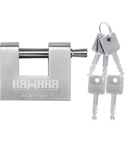 VIDETOL Lot De 2 Cadenas De Conteneur Robustes 90 Mm - Anse 12 Mm, Anti-Perçage, Avec 5 Clés Chacune