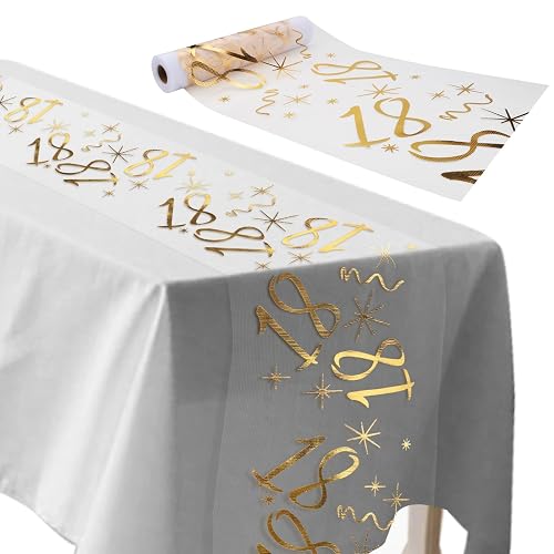 ddckj Tischläufer Gold, 28 cm x 10 m