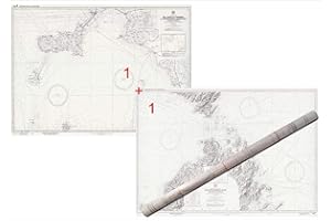 Istituto Idrografico della Marina. 2 Pezzi. IIM 5/D + IIM 42/D AR Carte Nautiche Didattiche 5D e 42D, Arrotolata Senza Pieghe