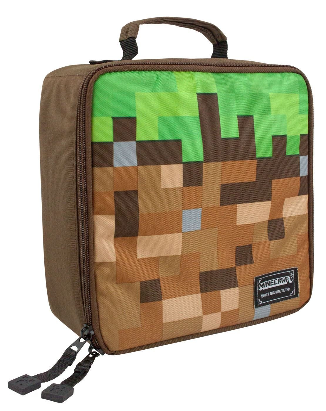 Minecraft Grass Block Lunch Box Kids Thermal Insulated Storage Bag eBay