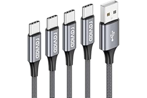 RAVIAD USB Typ C Kabel, [4Pack 0.5M 1M 2M 3M] Nylon Typ C Ladekabel und Datenkabel USB C Schnellladekabel für Samsung Galaxy 