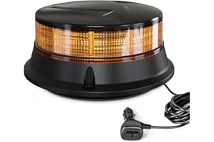 ‎AGRIEYES Agrieyes Rundumleuchte 12V Magnet mit Saugnapf, LED Warnleuchte LKW, Zigarettenanzünder Rundumleuchte Traktor Orange, 24V Gelbe Rundumleuchte fürs Auto KFZ