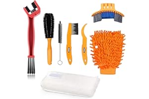 Oumers 8pcs 6pcs Bicicletta Clean Brush Kit,Strumenti di Pulizia per Bici Catena//manovella/Pneumatico/pignone Cycling Corner Macchia Dirt Clean, Perfetto per Tutte Le Bici