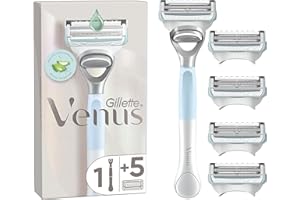 Gillette Venus Razor, 4 Razor Blade Refills for Pubic Hair Women, for Women with Blade Refills for Pubic Hair & Skin