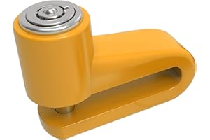 ‎WESTT WESTT Bremsscheibenschloss I Fahrrad Bremsscheibenschloss I Motorrad Diebstahlschutz I Roller Bremsscheibenschloss I langlebiges & wasserfestes Motorrad Schloss I Rollerschloss l Gelb