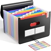 ABClife File Folder for Documents &ndash; Accordion File Folder 12 Pockets and Cover Large Capacity Extendable Portable Stand A4 Fi