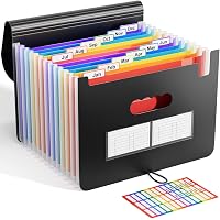 Trieur Accordéon A4 26 Poches Avec Sac Filet - Organiseur De Documents Extensible, Onglets A-Z, Idéal Bureau