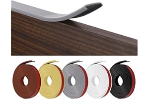 Flintronic Samoprzylepna listwa przypodłogowa w kształcie litery U, do kuchni i łazienki, do krawędzi mebli, elastyczna, z termoplastycznego elastomeru, ochrona krawędzi szafy, blatu, listwy