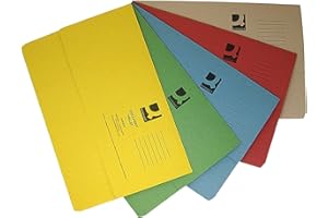 Q-Connect Document Wallets Foolscap Assorted (Pack of 50) KF01490