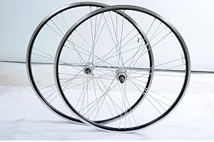 bankrupt_bike_parts PAIR 700c 28” (622x19c) HYBRID WHEELS BLACK 8x4 RIM SPOKE 5,6,7 SPD FREE P & P