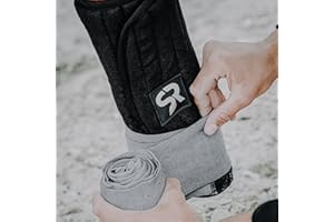 SUNRIDE Lot de 2 bandages avec velcro pour chevaux pour éviter les blessures pendant l'entraînement (noir)