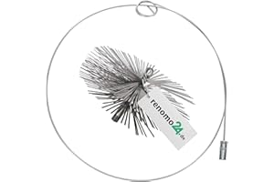 Renomo24 Chimney Brush Spring Steel, Push Rod 10 m, Broom Size 275 mm, Cleaning Set for Efficient Chimney Care