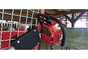 GENERISCH Supporto da parete per motosega, colore nero, per montaggio sicuro a parete/verricello con 4 viti, stabile e salvaspazio