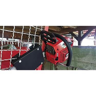 Motorsägen Wandhalterung Schwarz - Stabile Aufbewahrung Für Kettensägen Mit 4-Punkt-Befestigung